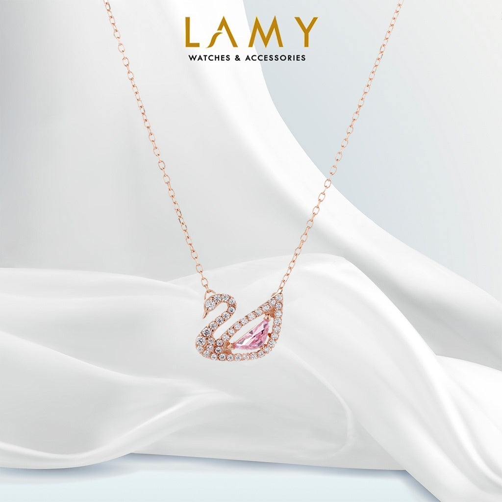 CDE Crystal Swan Necklace Rose Gold CDE6042RG